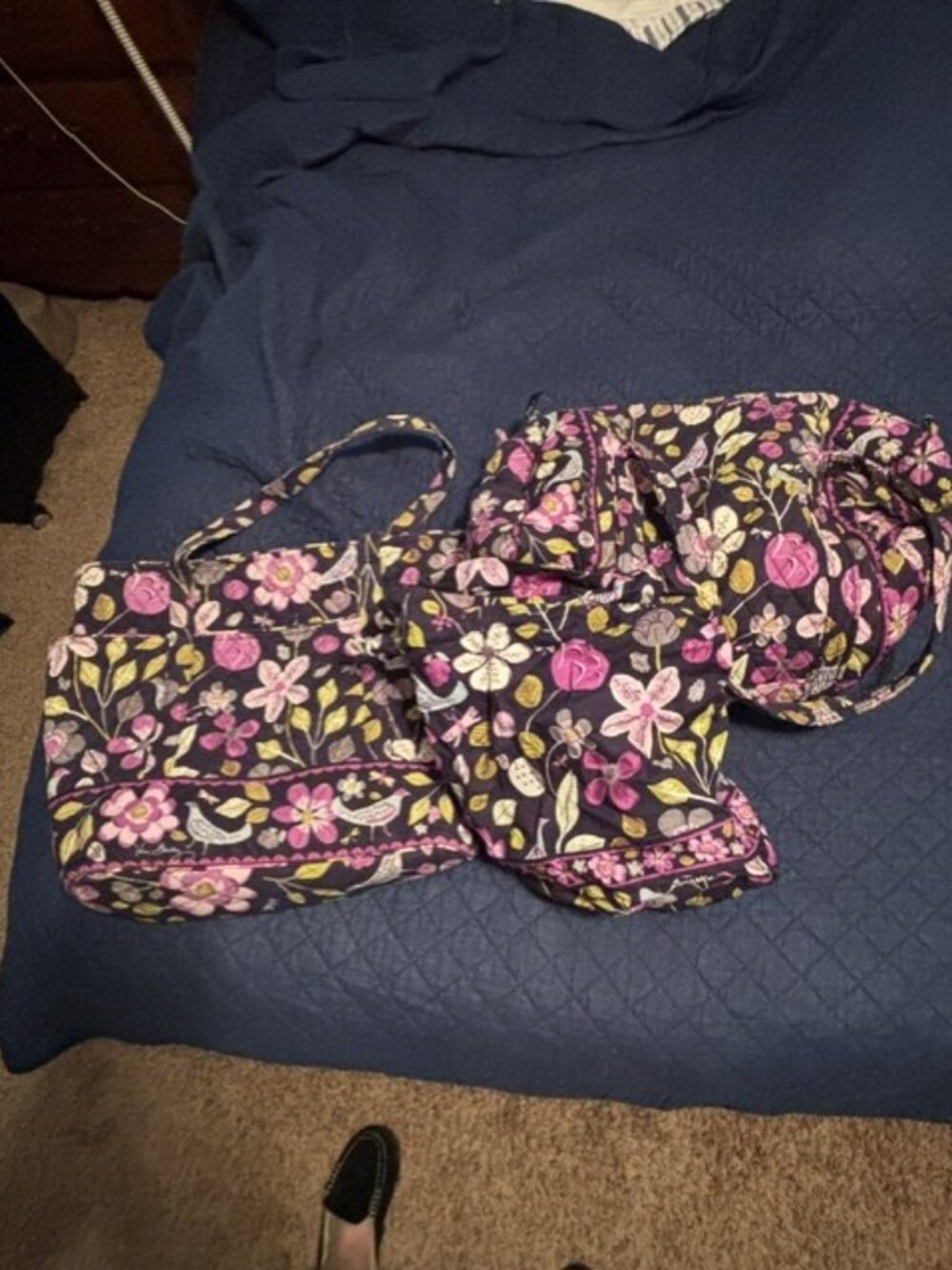 Vera Bradley Set of 3 Duffle and Tote Bag Set